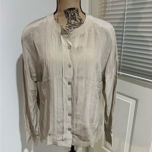 Vintage Escada cream silk Blouse size Medium / 38 German